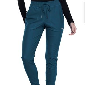 cherokee form XS petite scrubs set in caribbean blue / teal